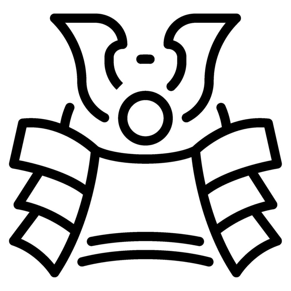 Samurai icon Illustration, for UIUX, Infographic, etc vector