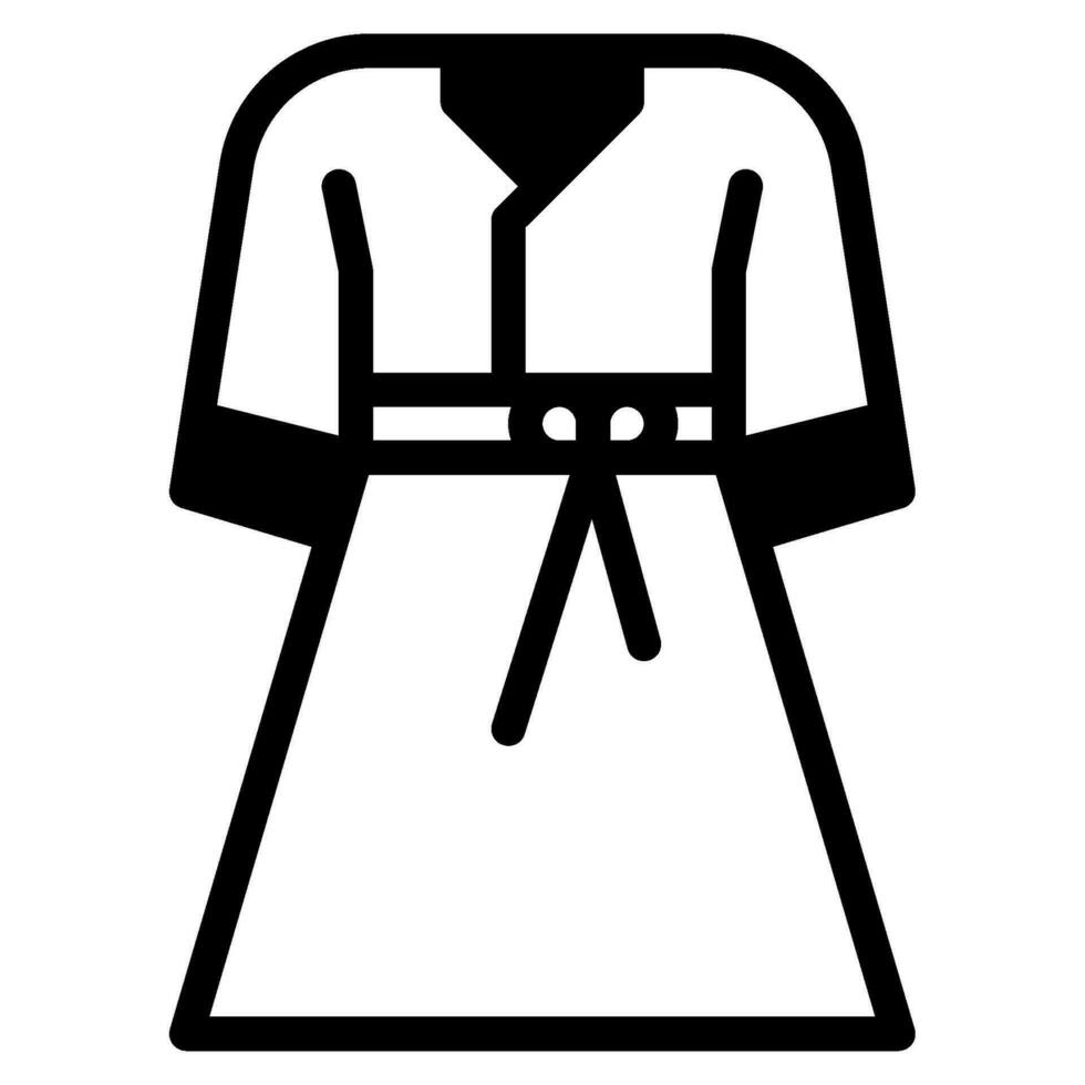 hanbok icono ilustración, para uiux, infografía, etc vector