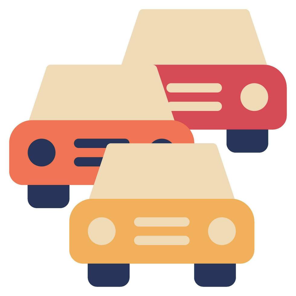 Heavy Traffic Icon Illustration, for UIUX, Infographic, etc vector