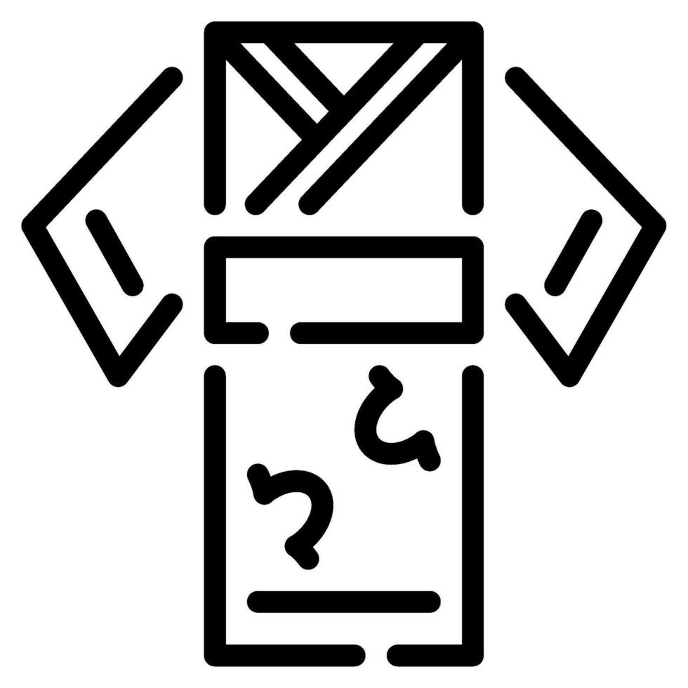 Kimono icon Illustration, for UIUX, Infographic, etc vector