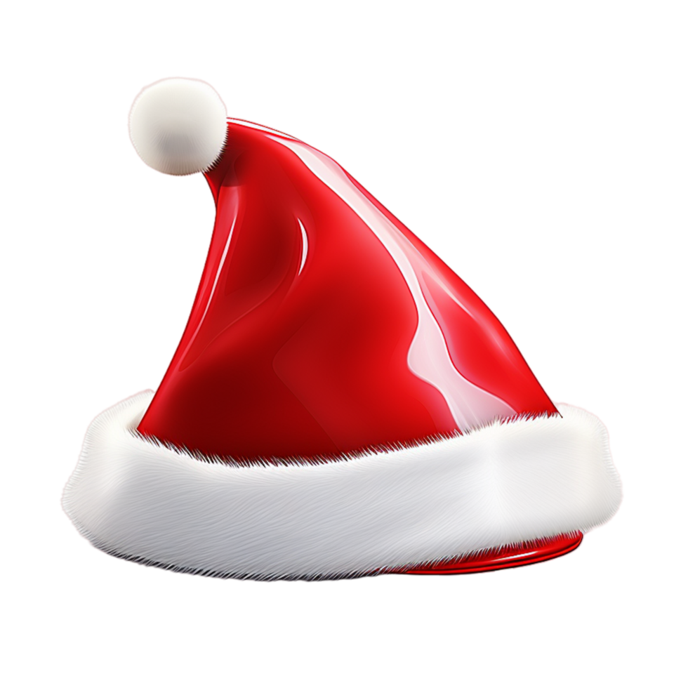 Naturalistic 3d version of santa claus hat Ai Generative png