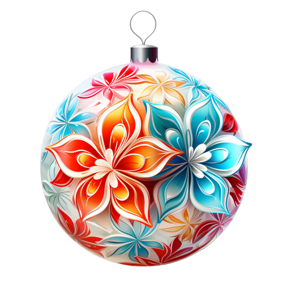 Realistic Christmas Ball Ai Generative png
