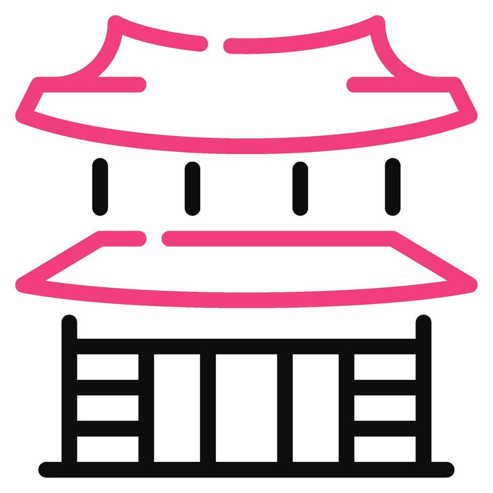 hanok icono ilustración, para uiux, infografía, etc vector