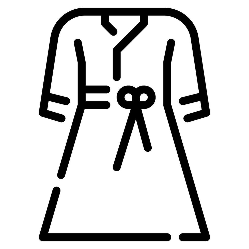 hanbok icono ilustración, para uiux, infografía, etc vector