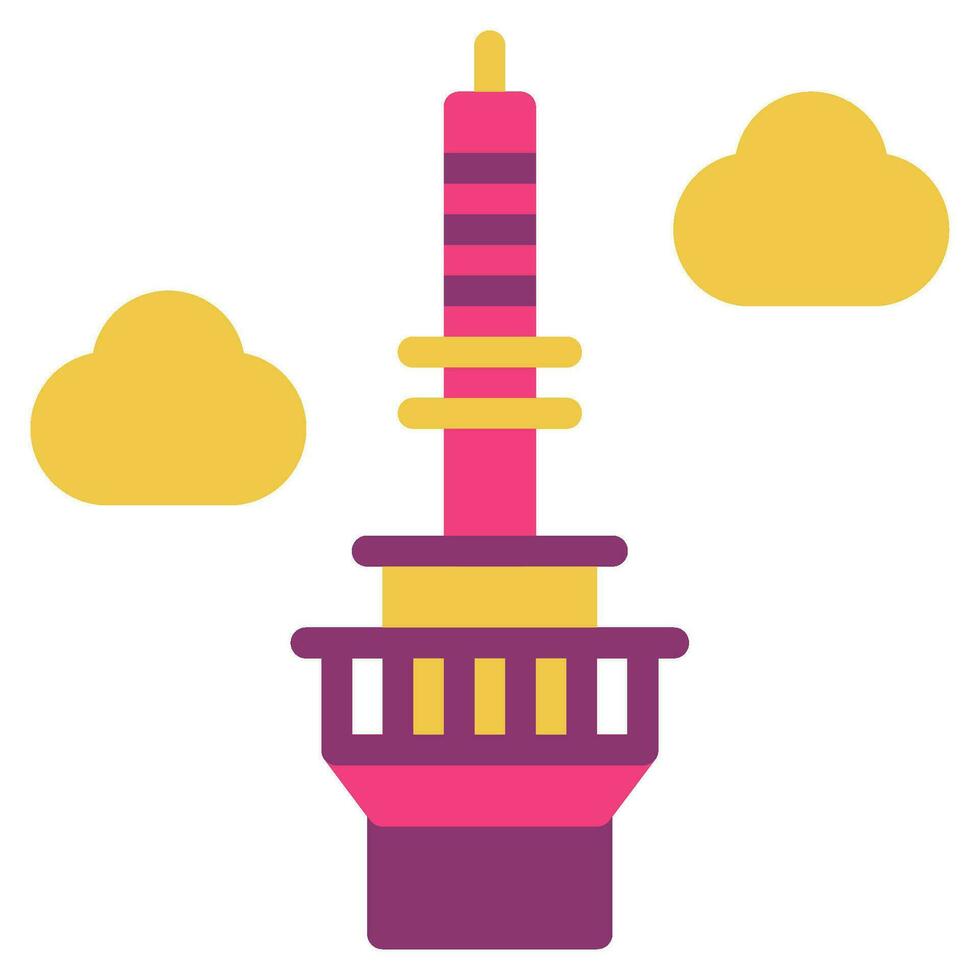 Namsan Tower icon illustration, for UIUX, Infographic, etc vector