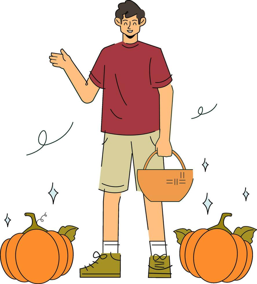 Pumpkin Patch Pals Illustration vector