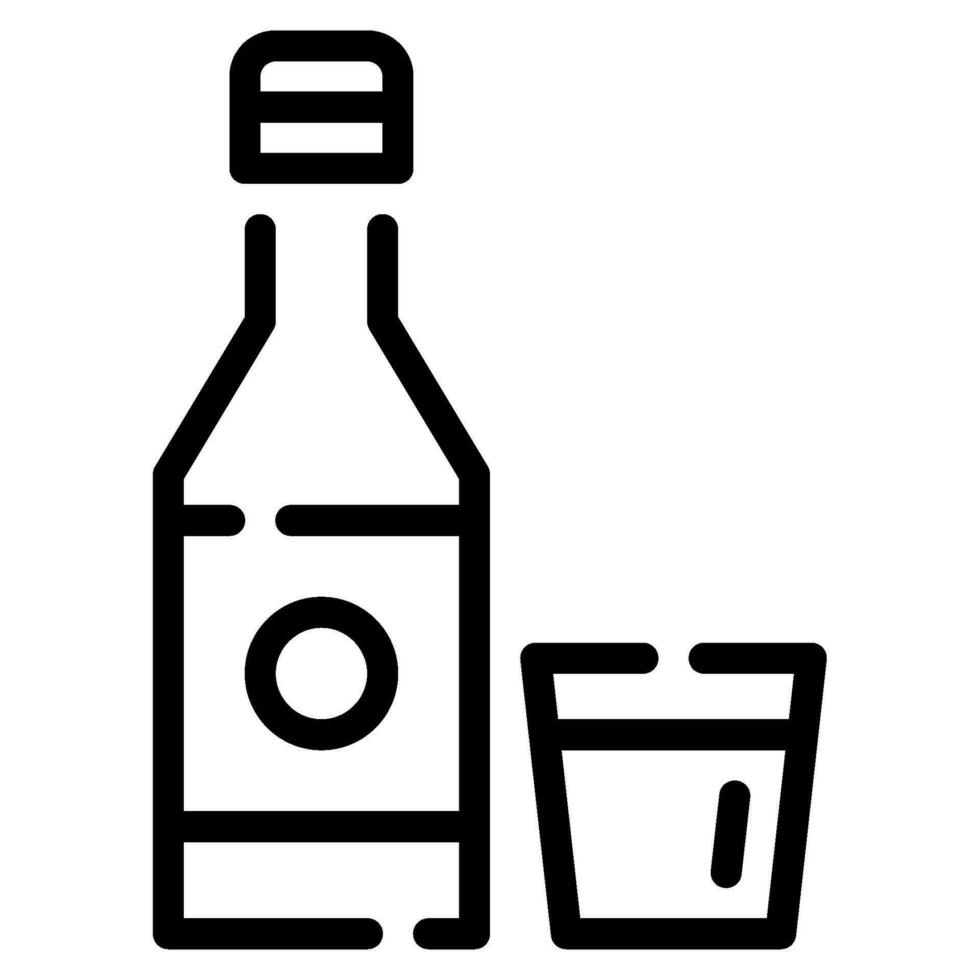 soju icono ilustración, para uiux, infografía, etc vector