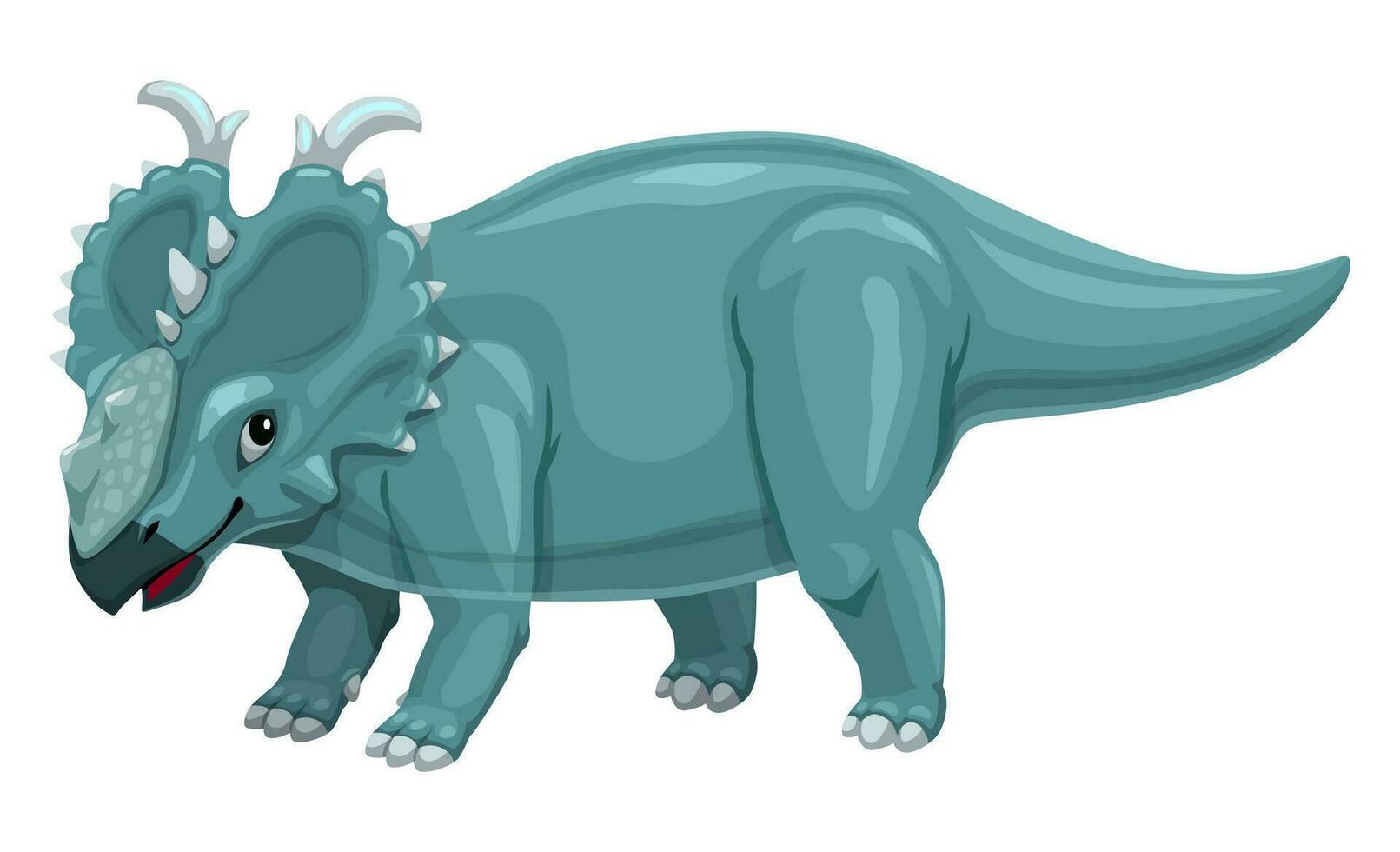 Pachyrhinosaurus dinosaur cartoon character vector