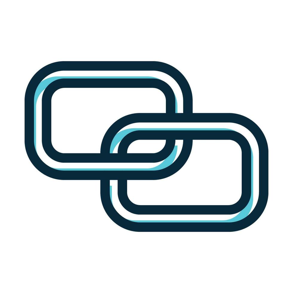 Links Vector Thick Line Filled Dark Colors
