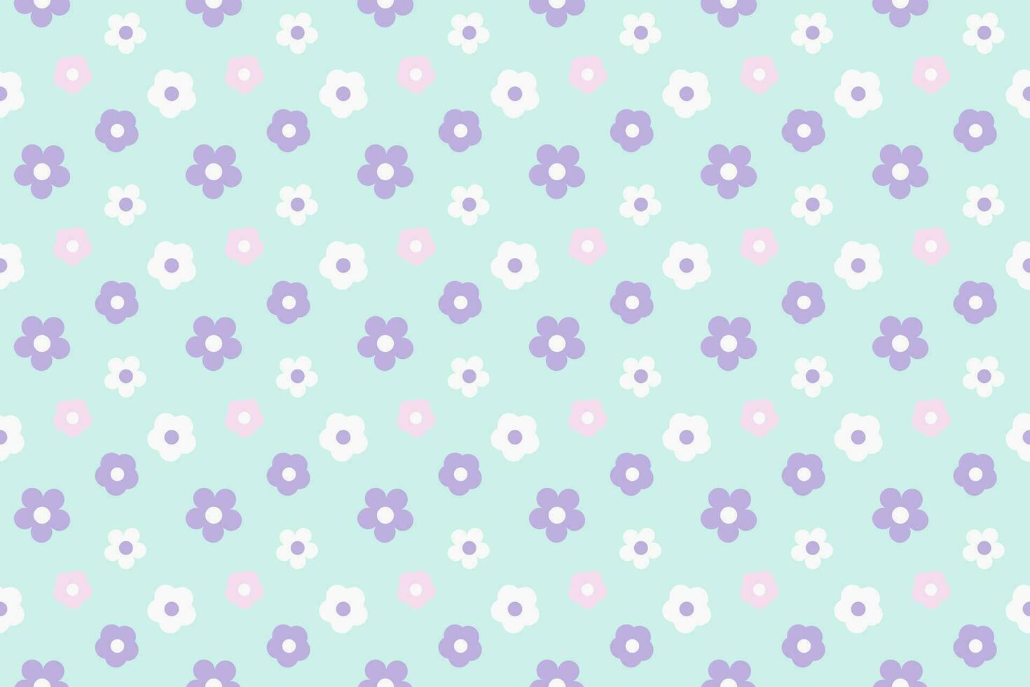 cute flower shape on blue pastel background vector