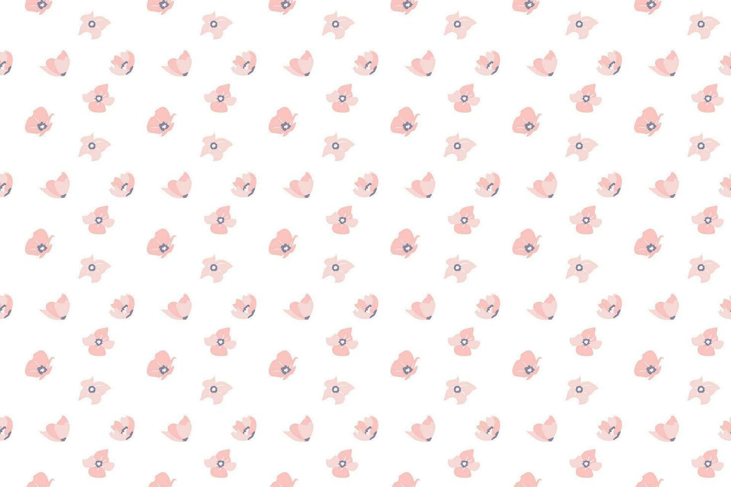 tiny pink flower to line arrange as seamless pattern background vector