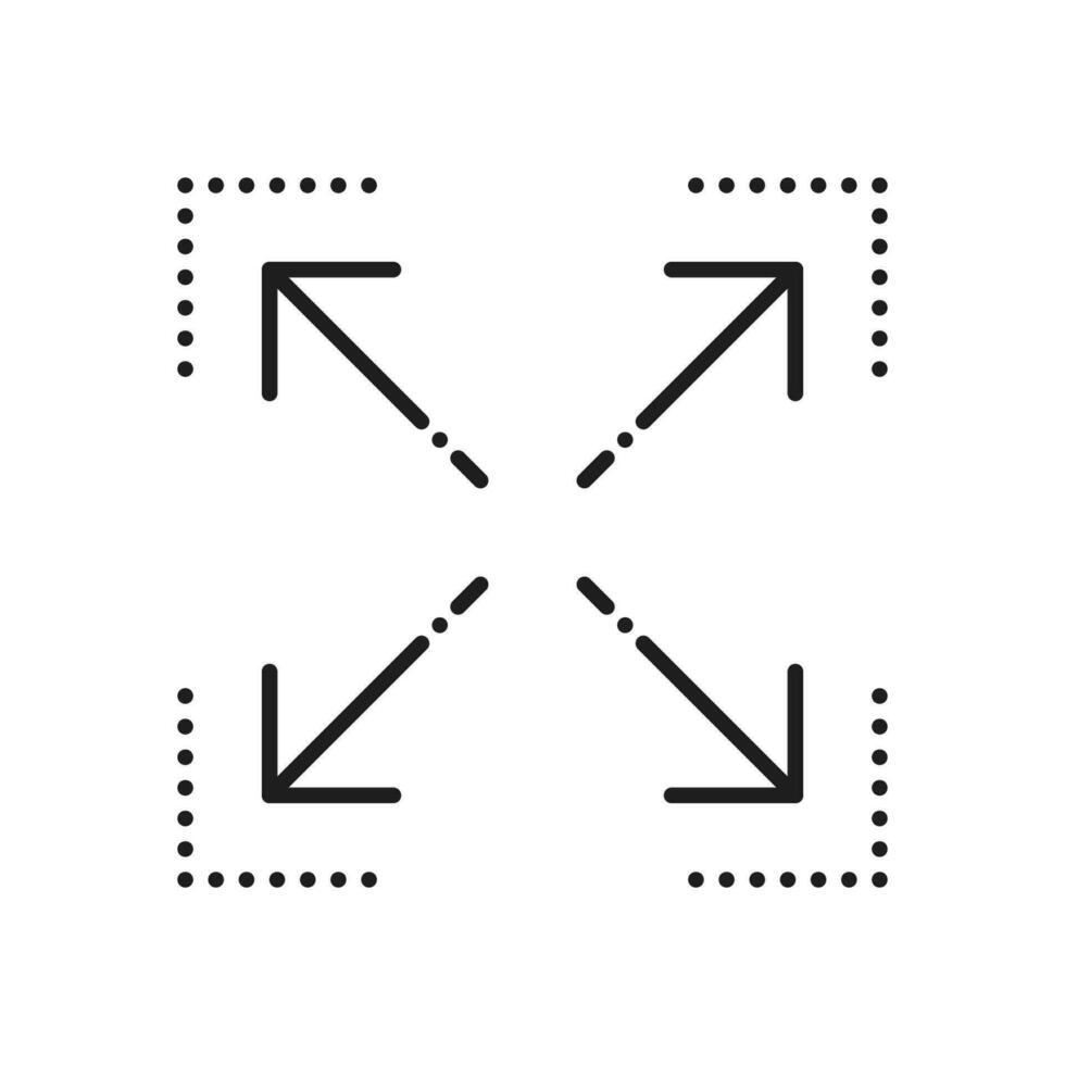 Resize and scale reduce expand zoom symbol outline vector