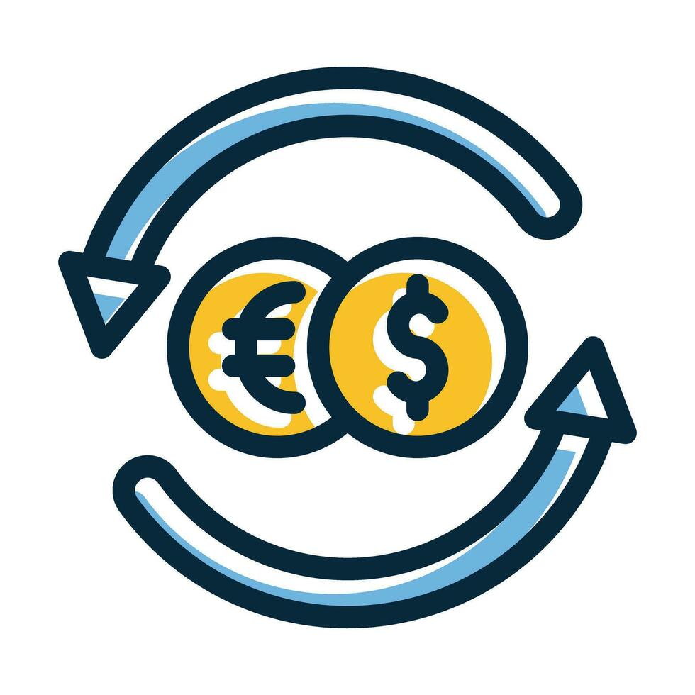 Exchange Vector Thick Line Filled Dark Colors