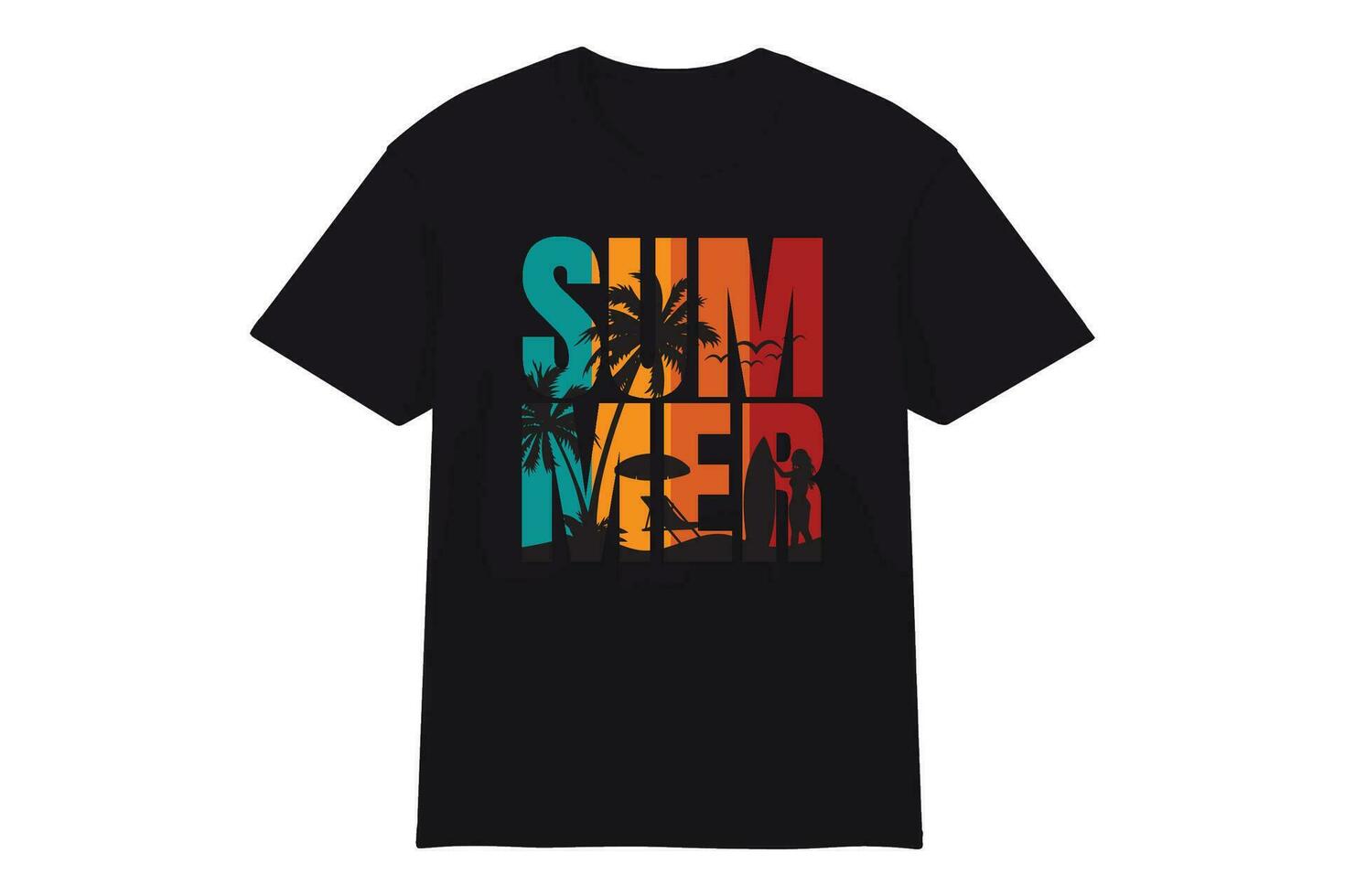 verano camiseta diseño vector