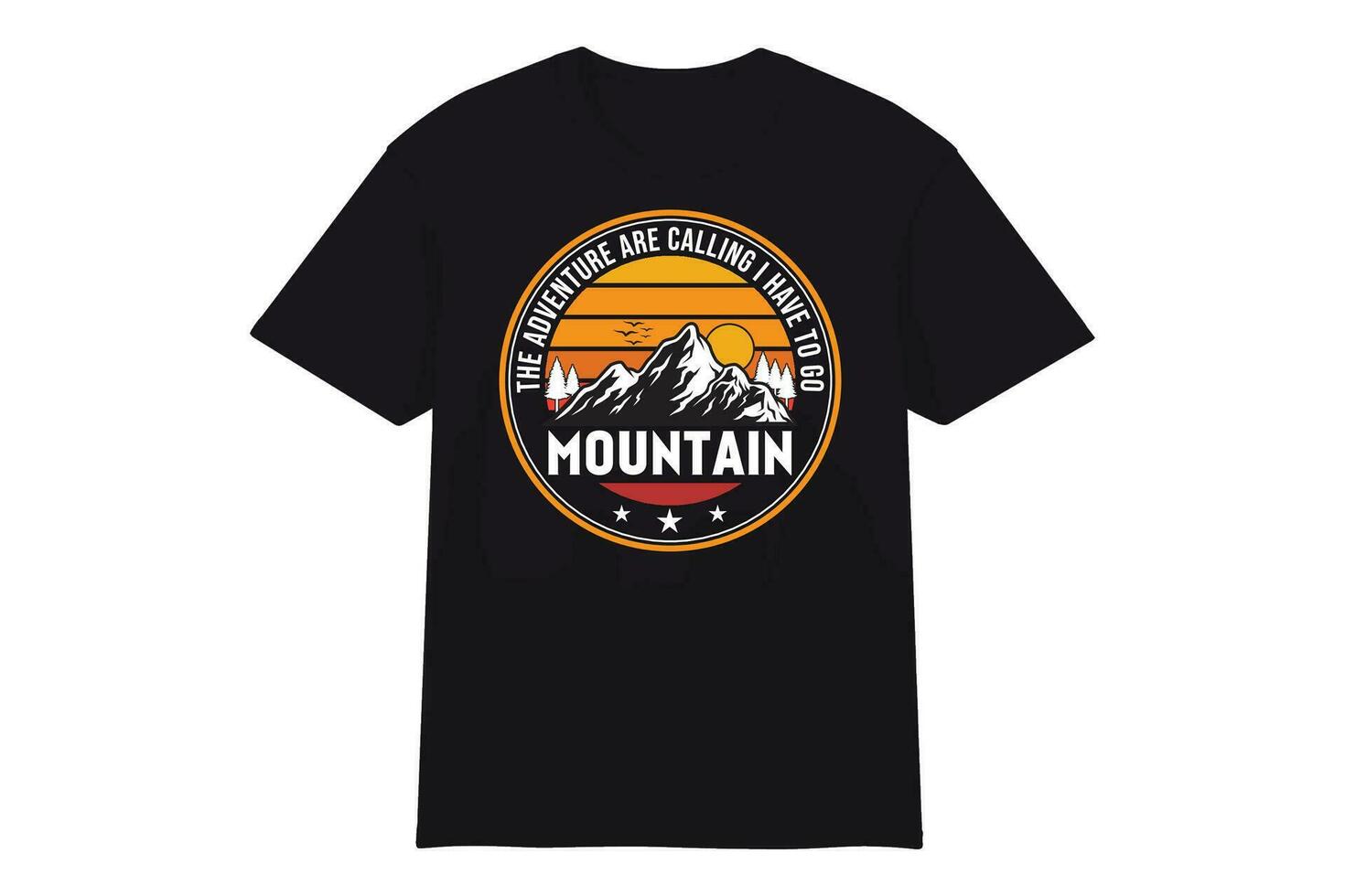 montaña camiseta diseño vector