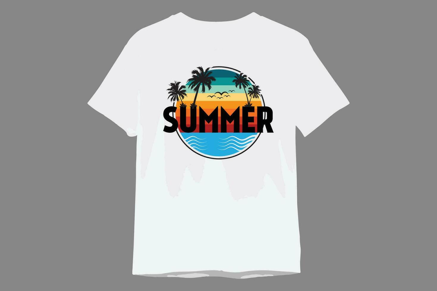 verano camiseta diseño vector