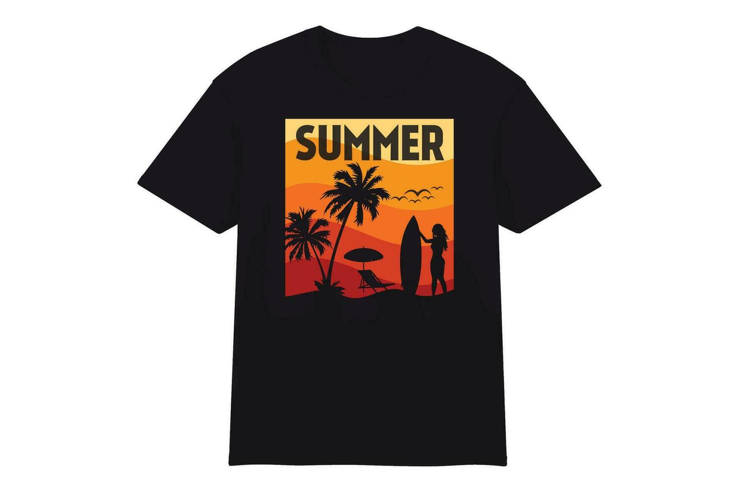 verano camiseta diseño vector