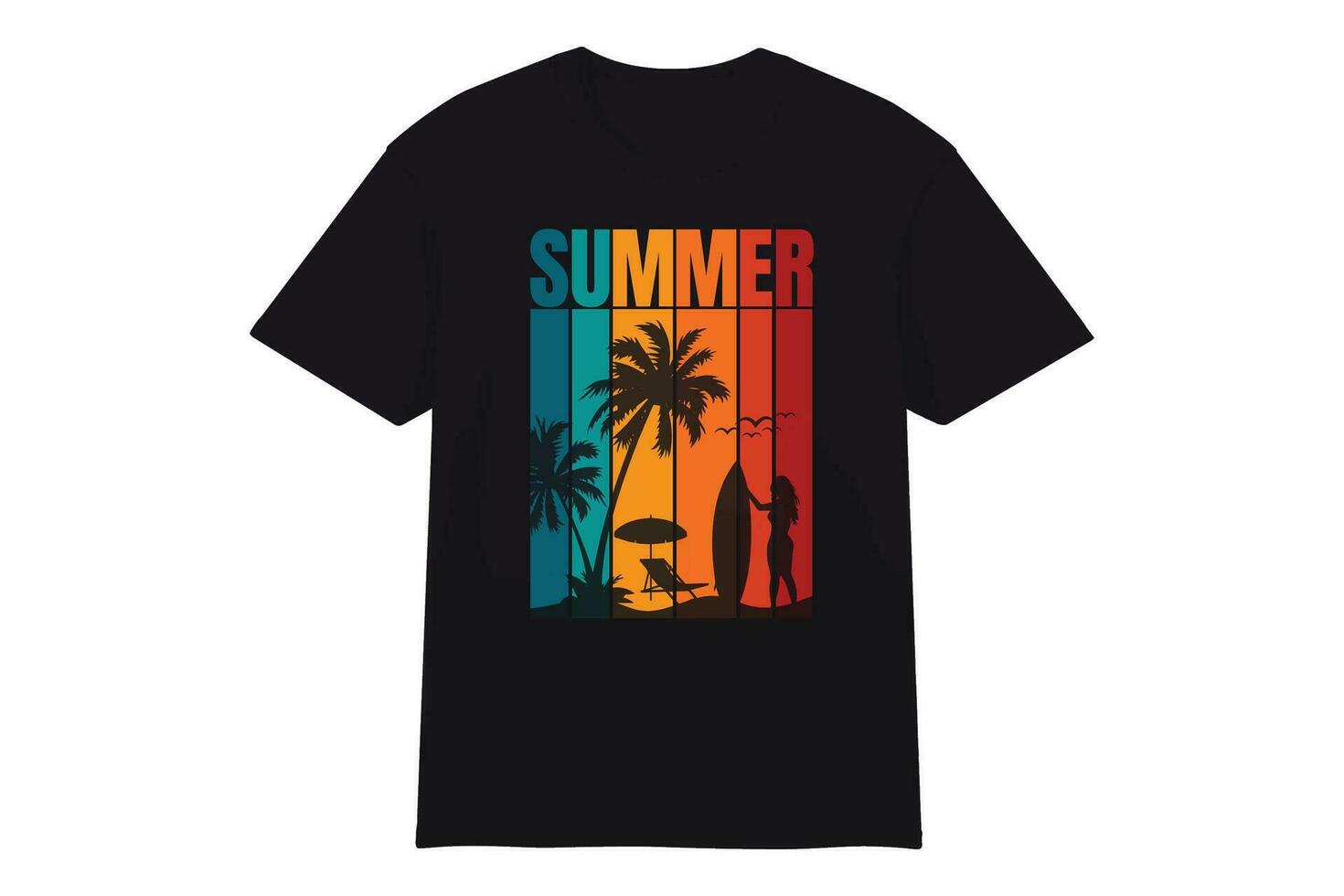 verano camiseta diseño vector