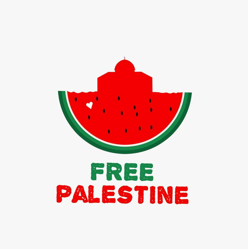 watermelon icon for free palestine vector