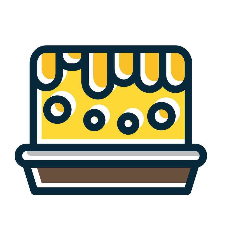 Butter Vector Thick Line Filled Dark Colors