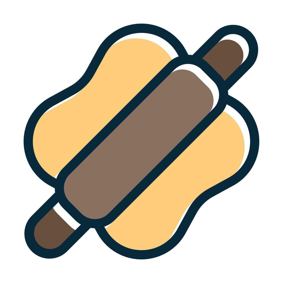 Dough Vector Thick Line Filled Dark Colors
