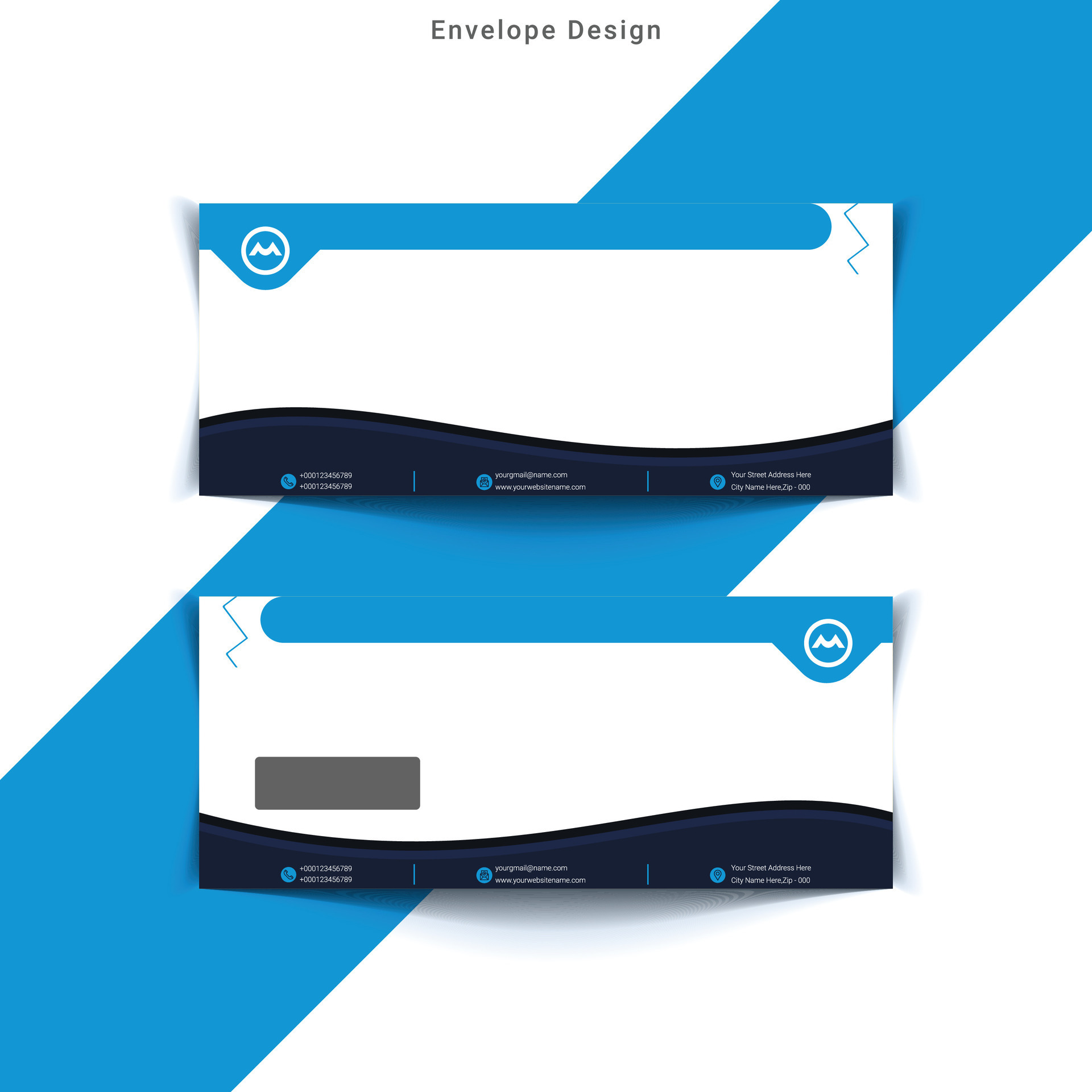 Corporate envelope template. Modern and creative envelope template