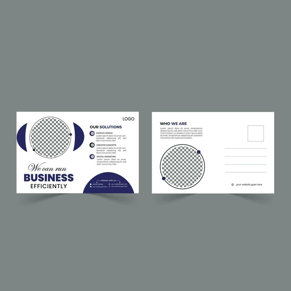 Business post card design vector