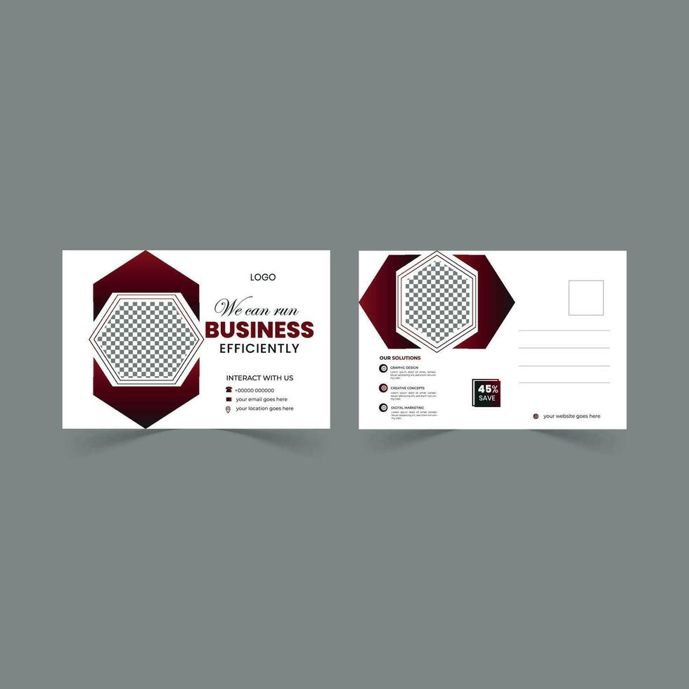 Business post card design vector