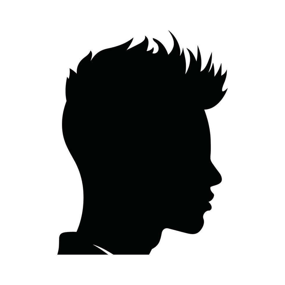 desvanecerse Corte de pelo silueta clipart, hombres pelo cortar vector, de moda elegante masculino peinado silueta vector