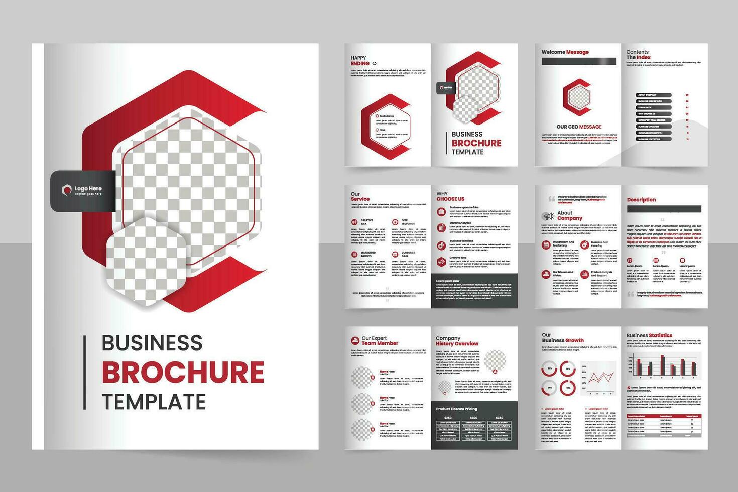 Vector new minimal company profile brochure pages design brochure cover page template