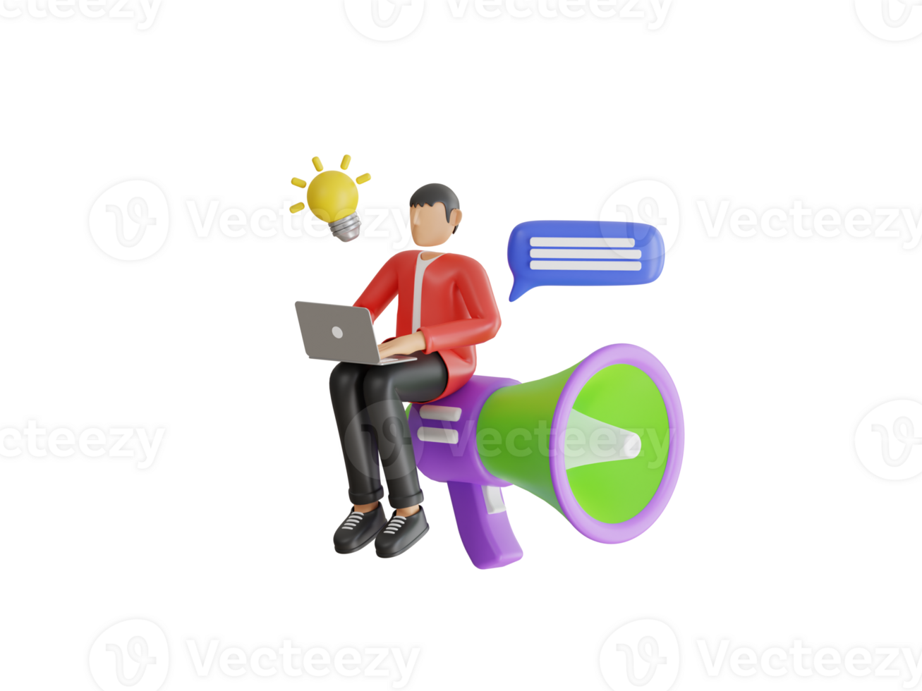 conectados marketing estratégia 3d ilustração. conteúdo estratégia e gestão conceito png