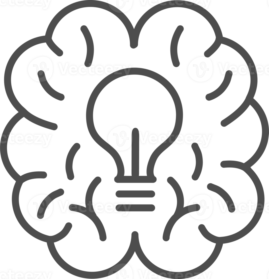 Brainstorm line icons. Brain, idea. lamp. For UI, web, design. PNG, transparent. png