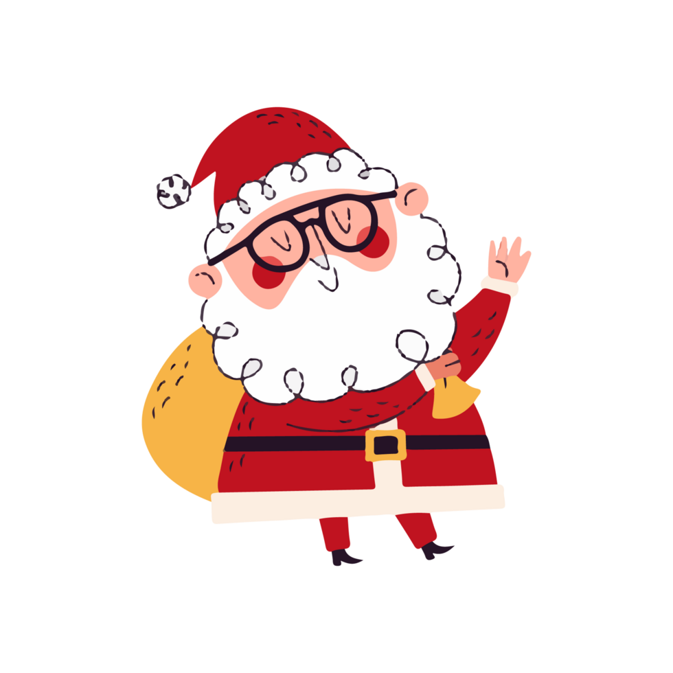 Navidad png ilustración pegatina, Papa Noel claus