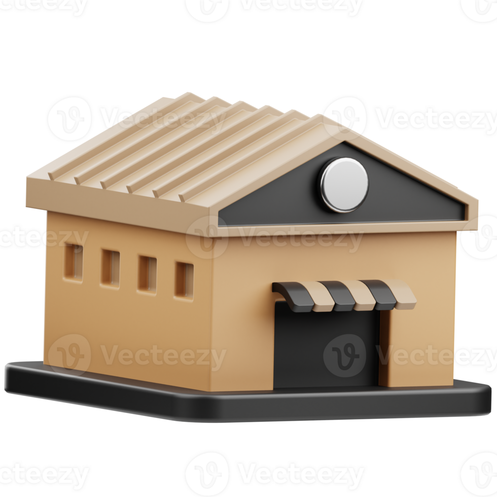 Warehouse 3D Illustration for web, app, infographic, etc png