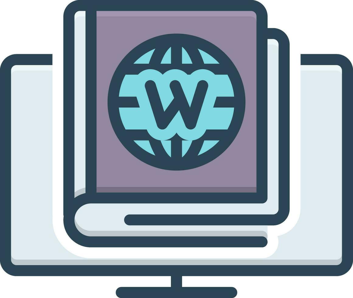 color icon for wiki vector