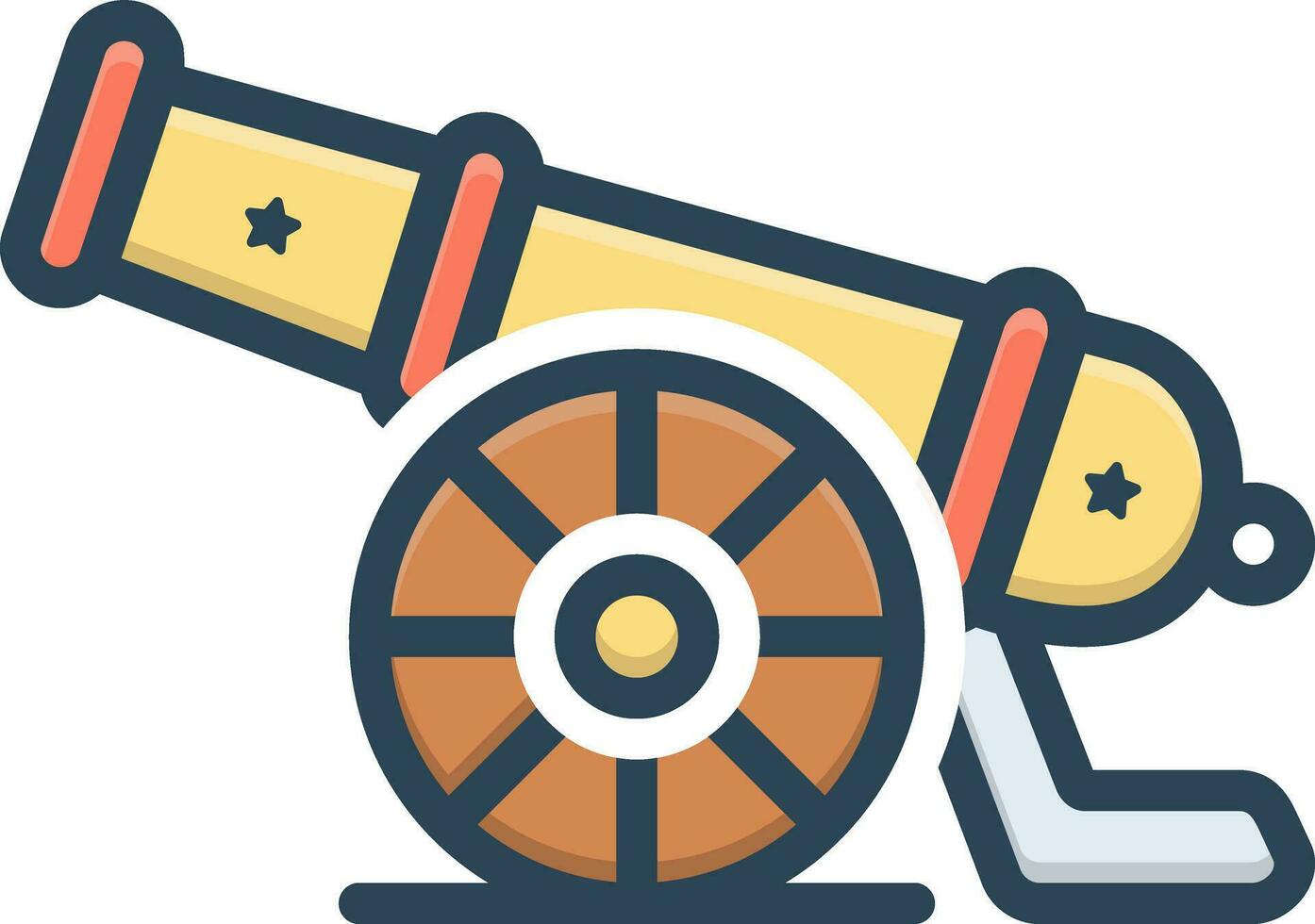 color icon for cannon vector