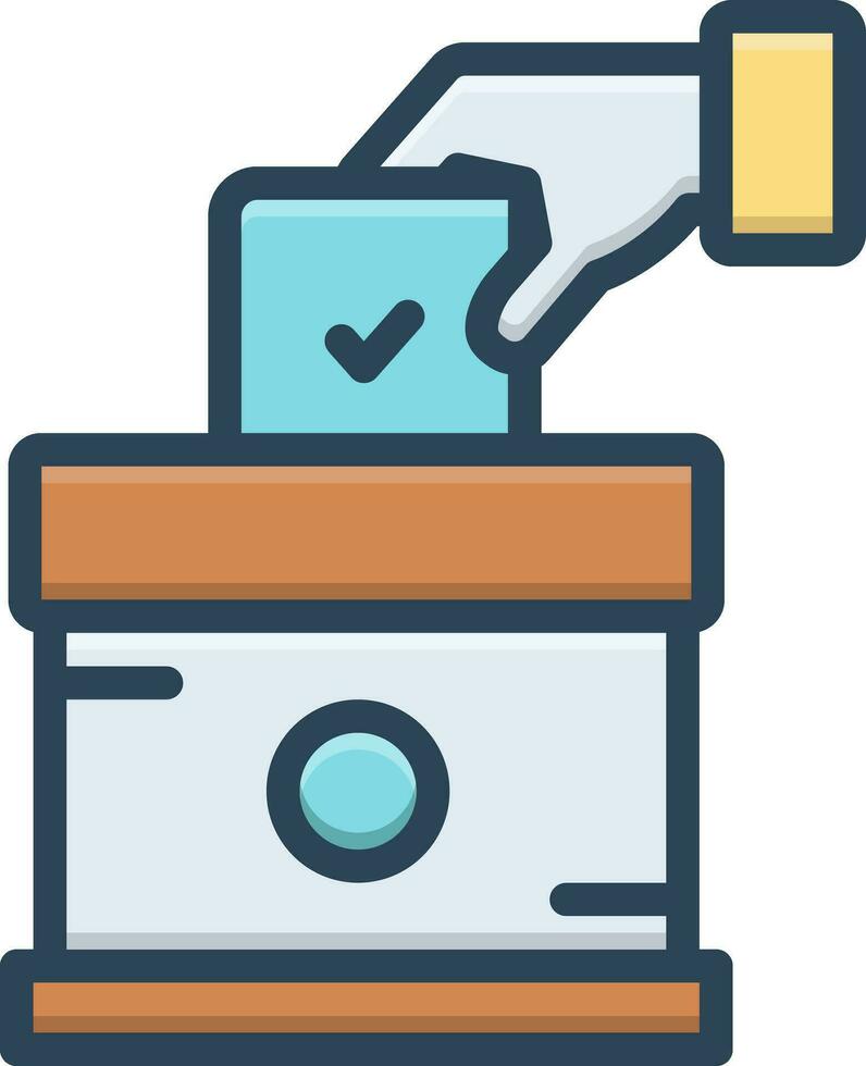 color icon for vote vector