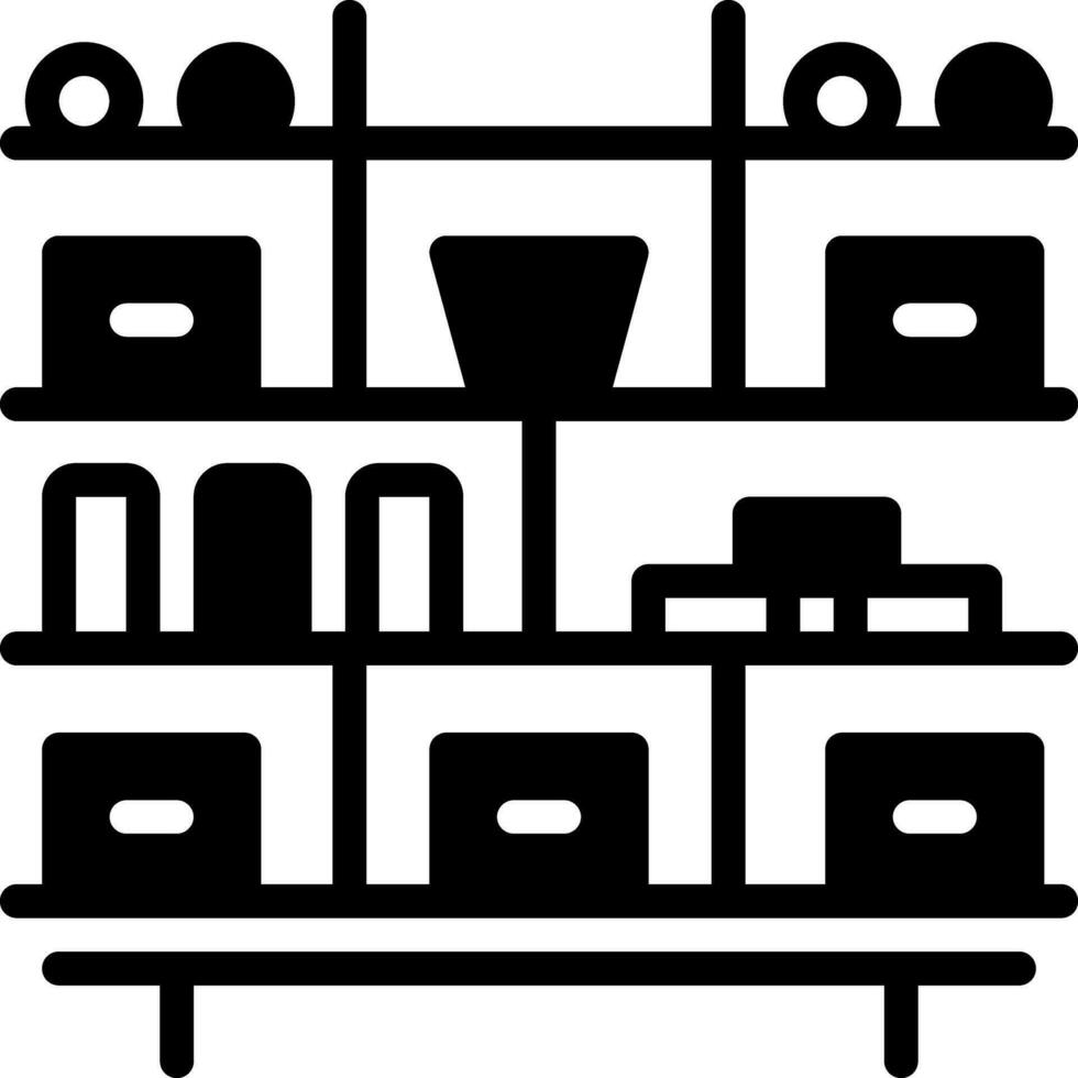 solid icon for organized vector