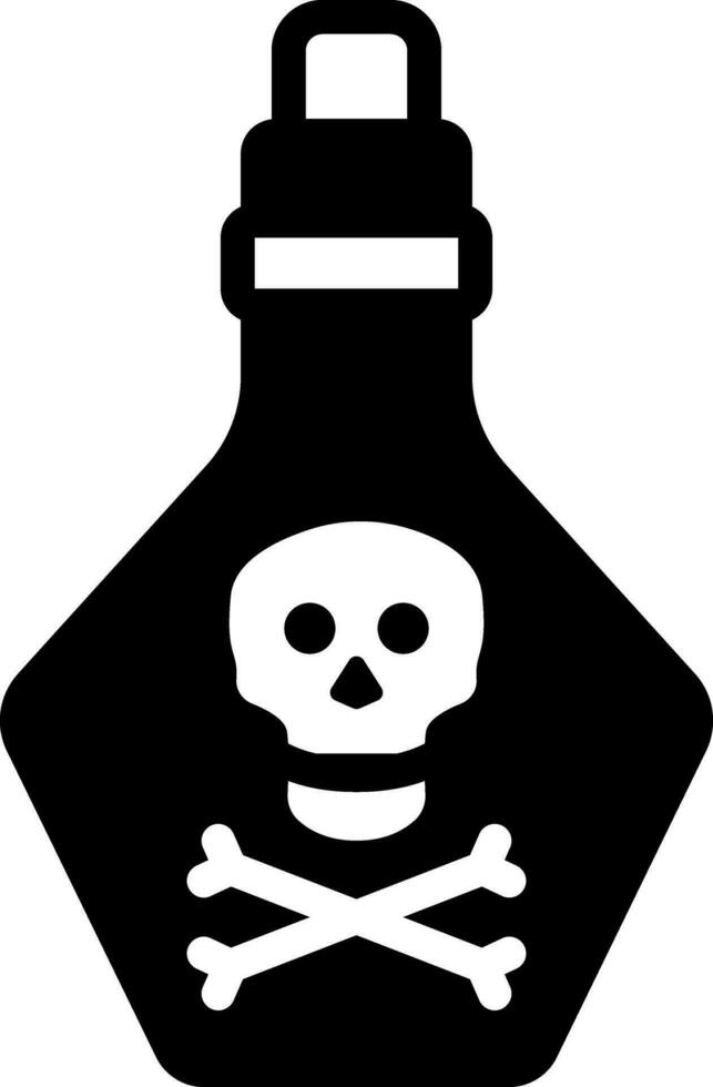 solid icon for poison vector