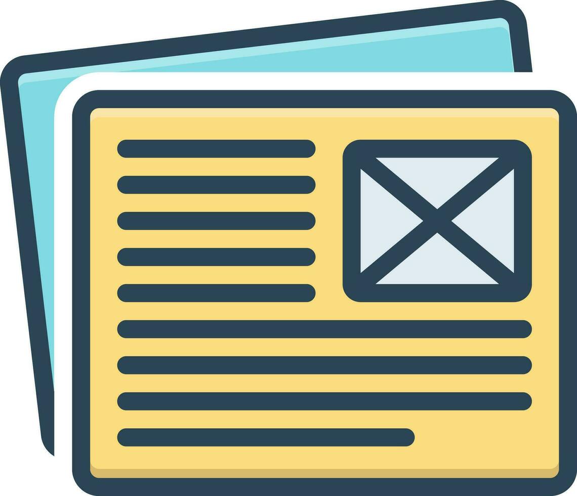 color icon for gazette vector