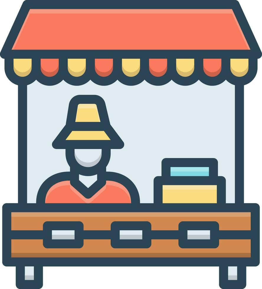 color icon for merchants vector