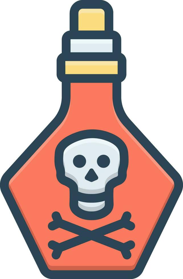 color icon for poison vector
