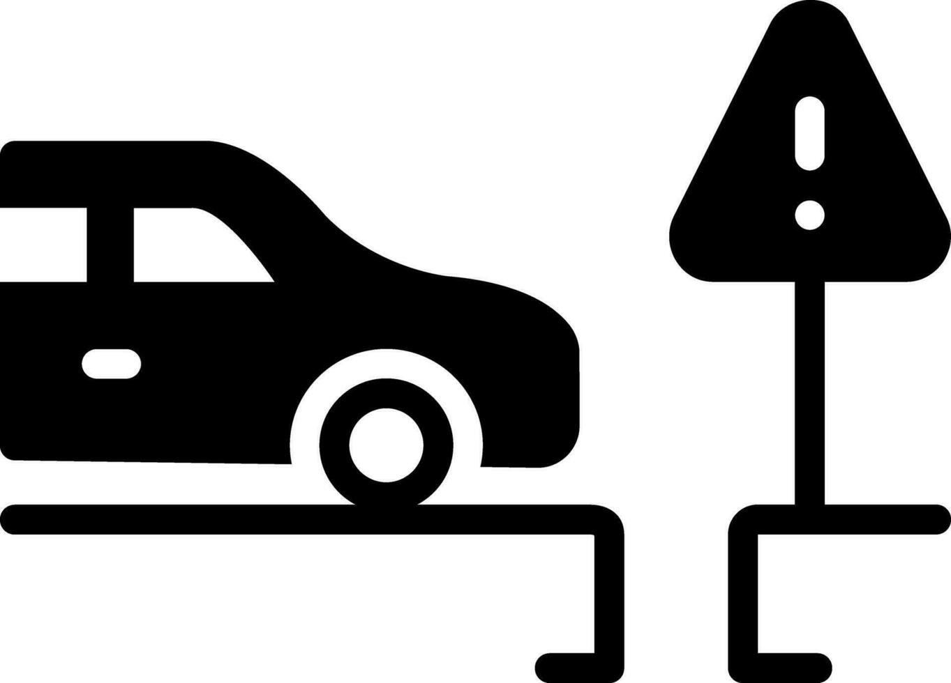 solid icon for warnings vector