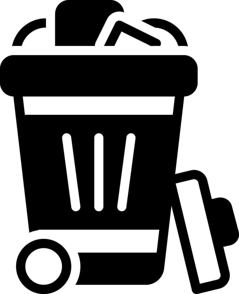 solid icon for disposal vector