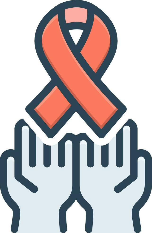 color icon for aids vector