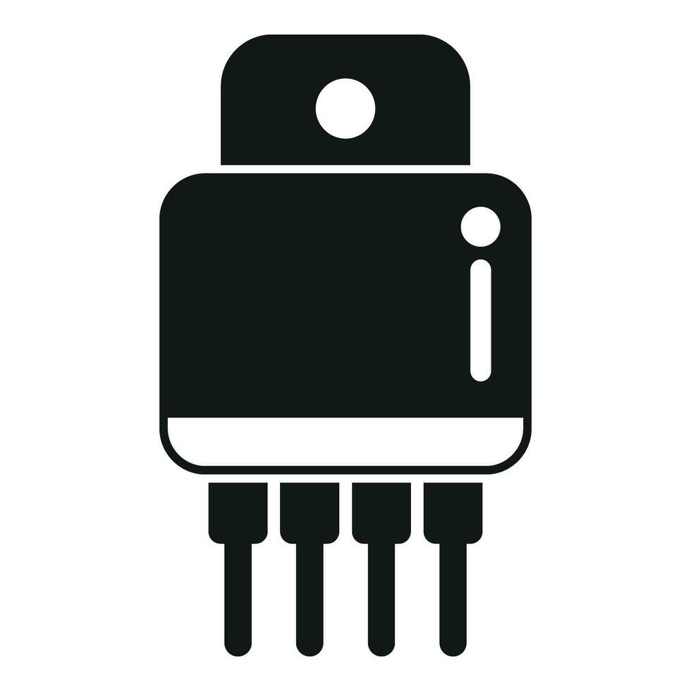 Laptop repair piece icon simple vector. Digital data vector