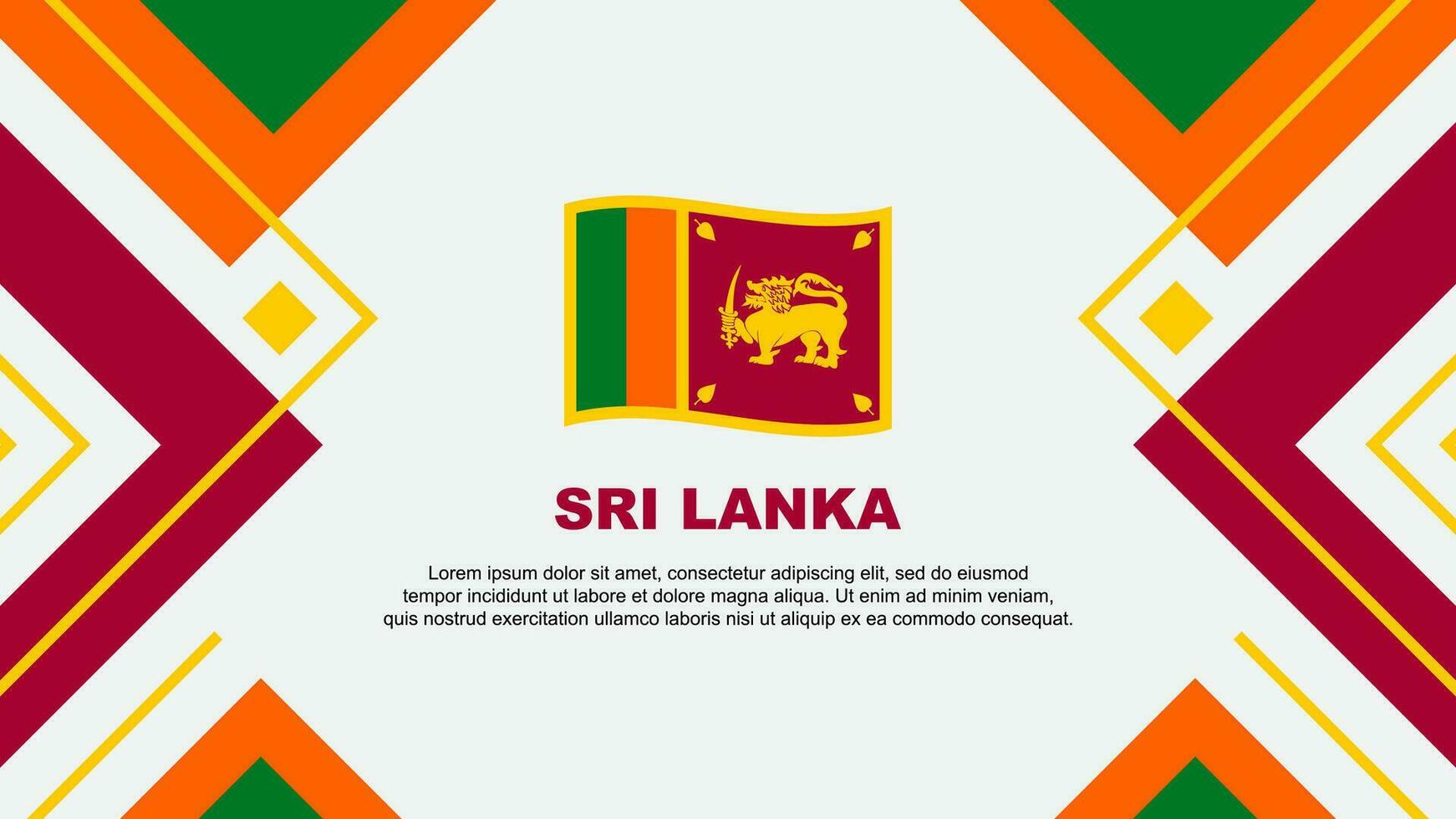 Sri Lanka Flag Abstract Background Design Template. Sri Lanka Independence Day Banner Wallpaper Vector Illustration. Sri Lanka Illustration