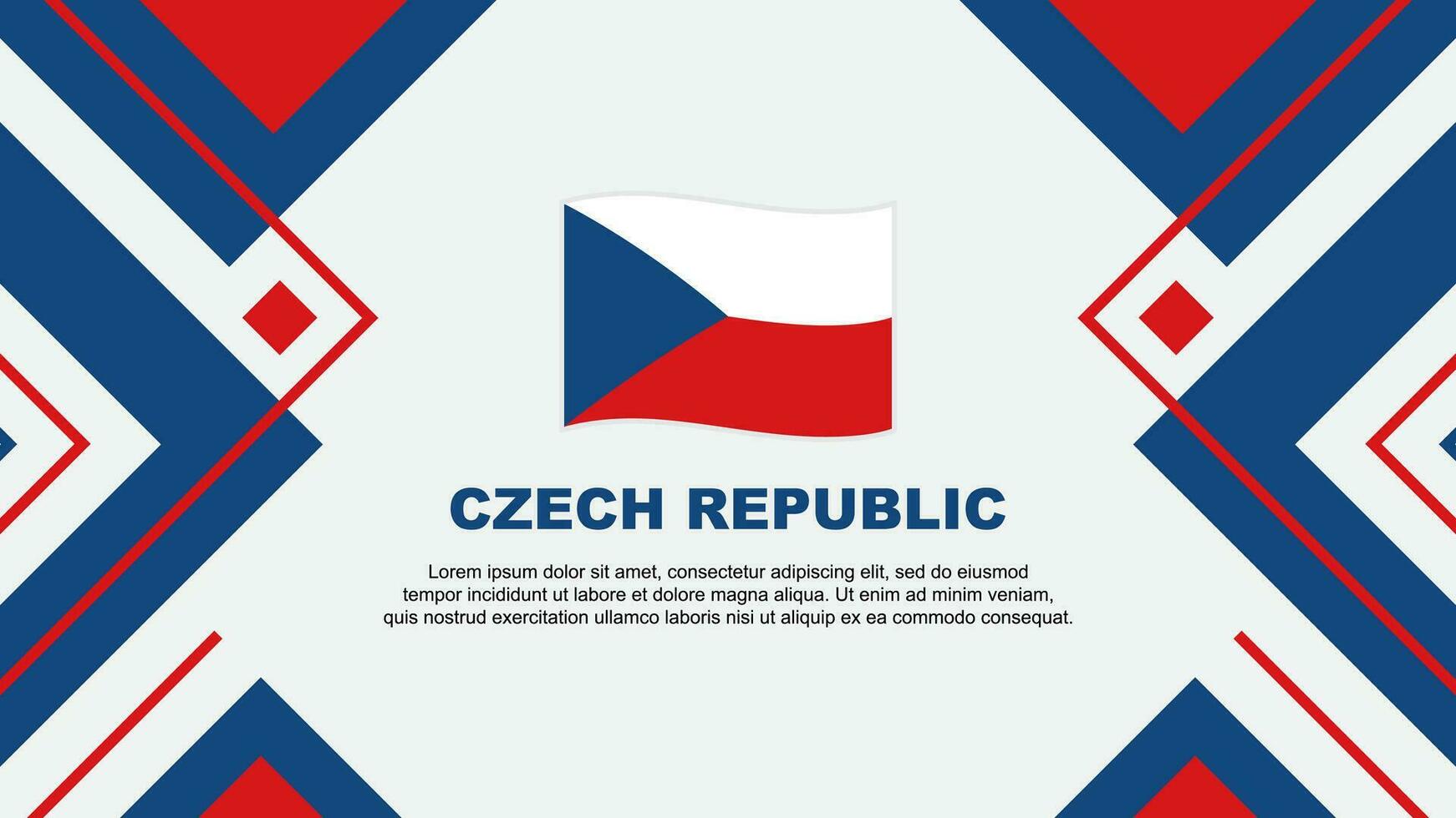 Czech Republic Flag Abstract Background Design Template. Czech Republic Independence Day Banner Wallpaper Vector Illustration. Czech Republic Illustration
