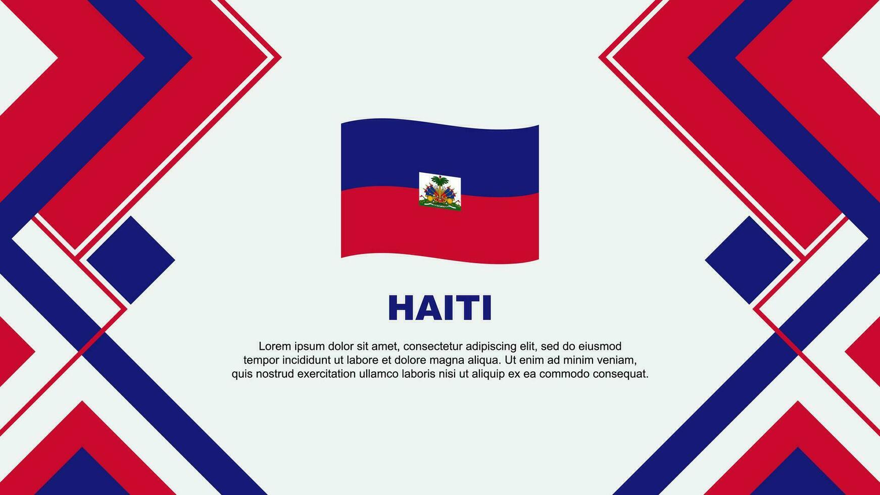 Haiti Flag Abstract Background Design Template. Haiti Independence Day Banner Wallpaper Vector Illustration. Haiti Banner