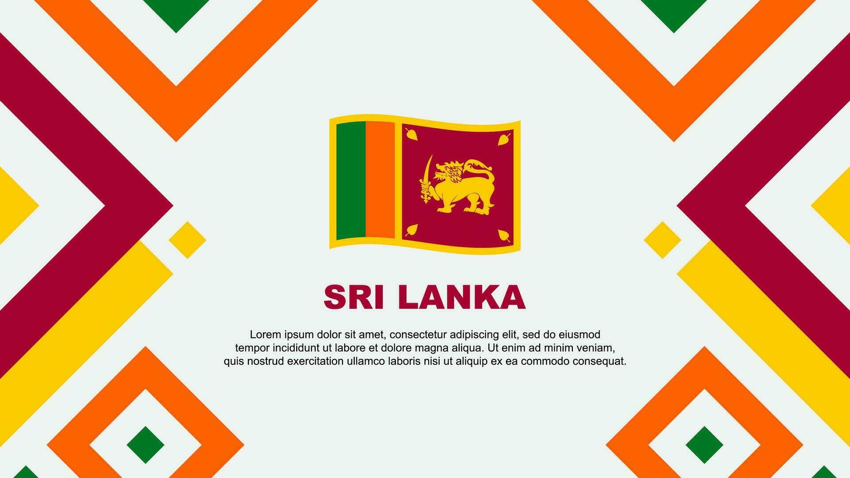 Sri Lanka Flag Abstract Background Design Template. Sri Lanka Independence Day Banner Wallpaper Vector Illustration. Sri Lanka Template